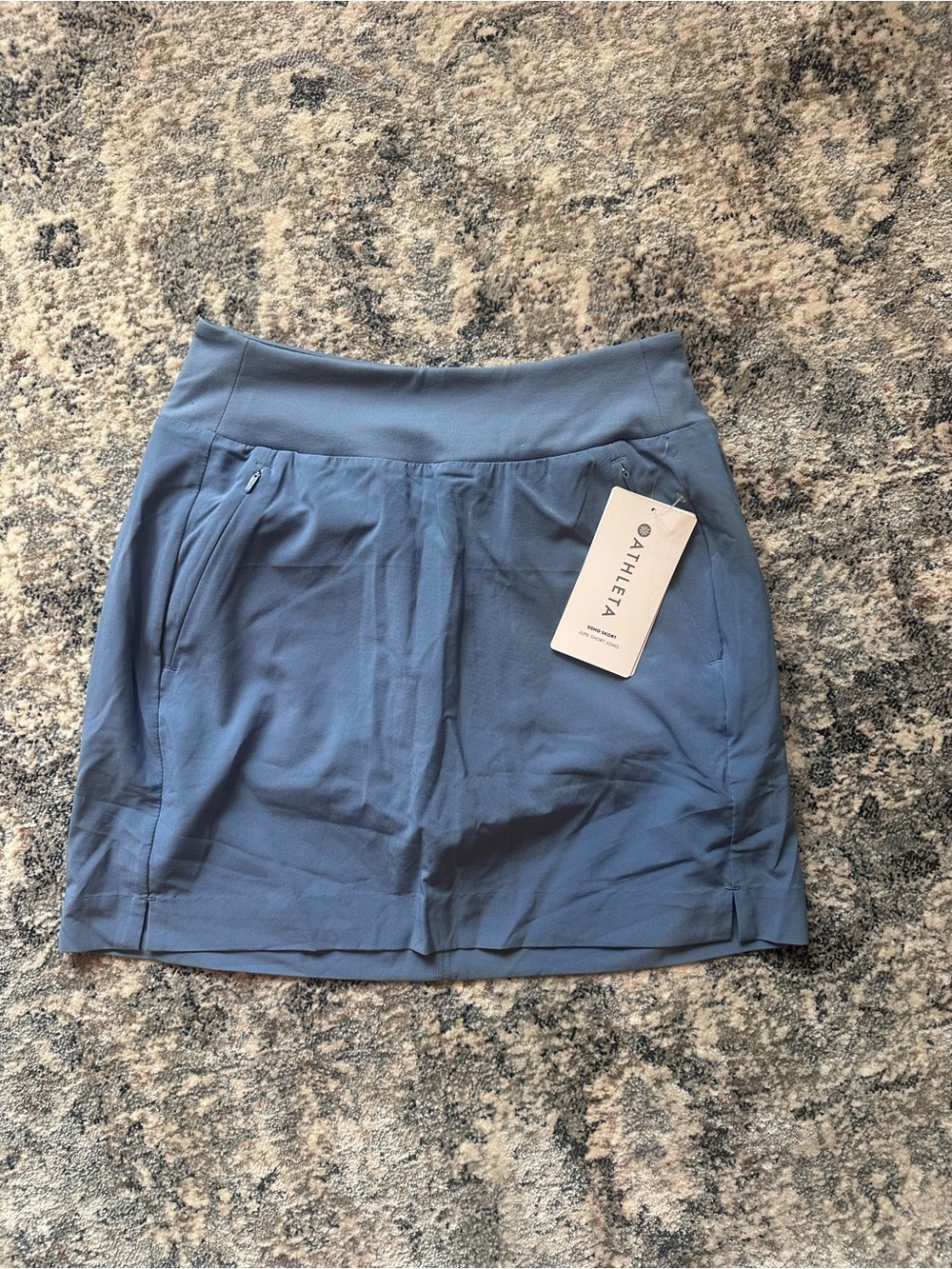 Athleta Slate Blue Athletic Skort with Zipper Pockets
